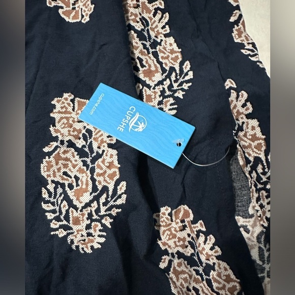 Cupshe Bohemian Beach Dress Women'sLong Sexy Feather Print Maxi Med - Picture 2 of 4